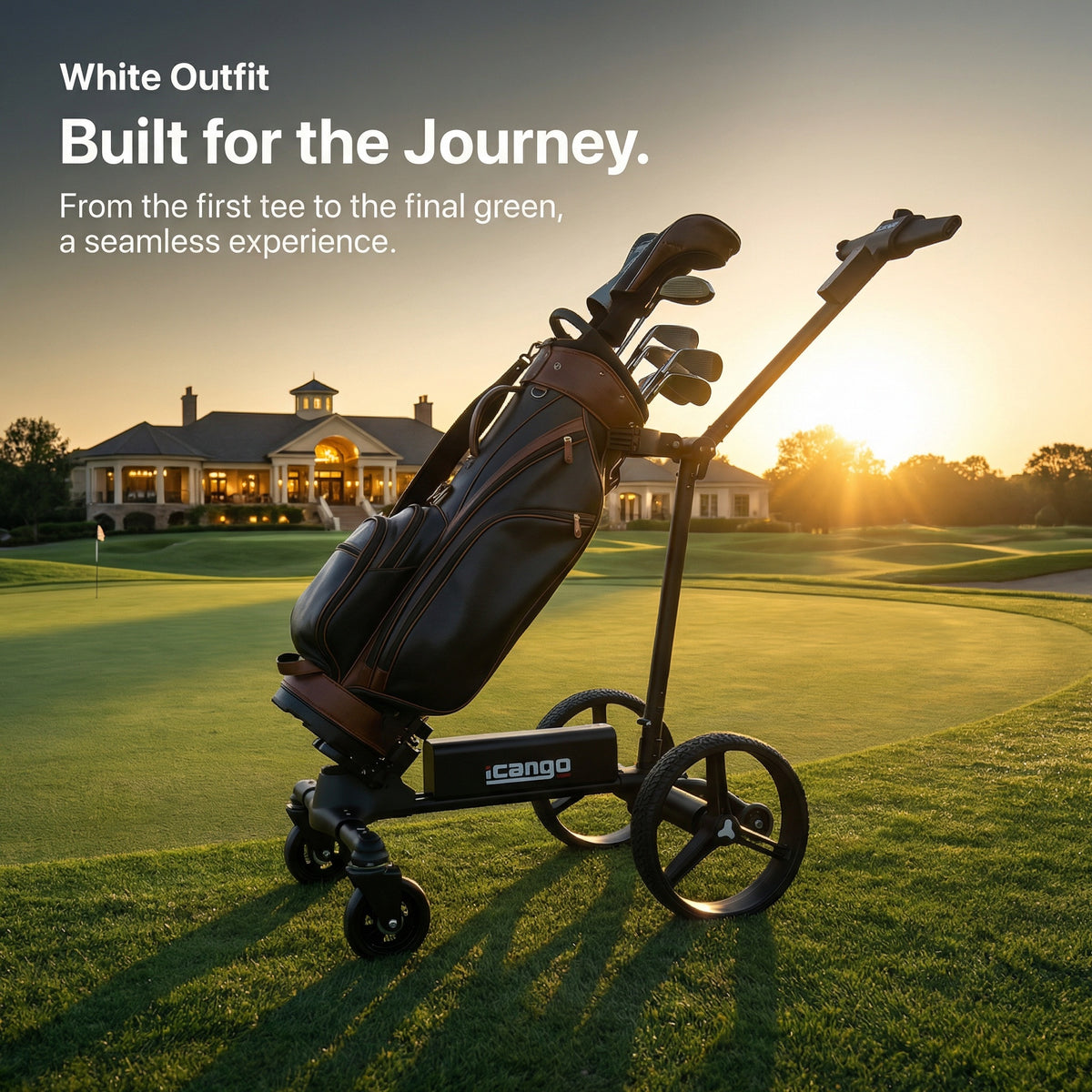 Golfvan Electric Golf Push Cart | Remote Control Caddy with Lithium Battery
