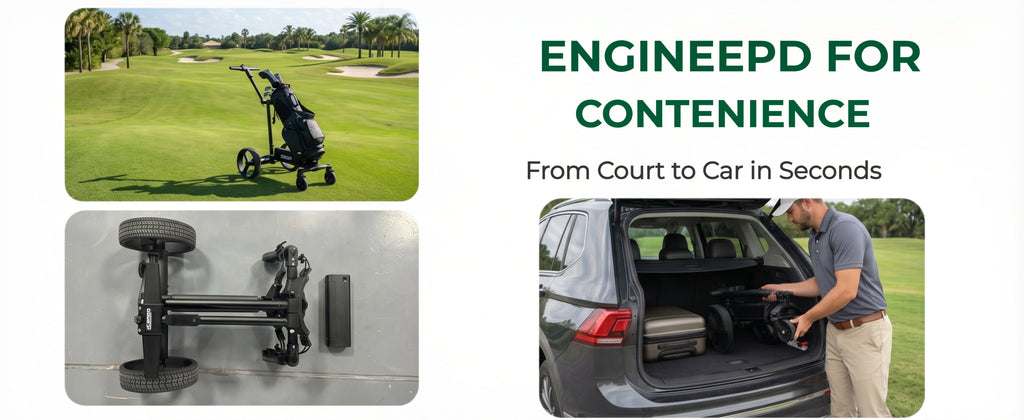 Golfvan Electric Golf Push Cart | Remote Control Caddy with Lithium Battery
