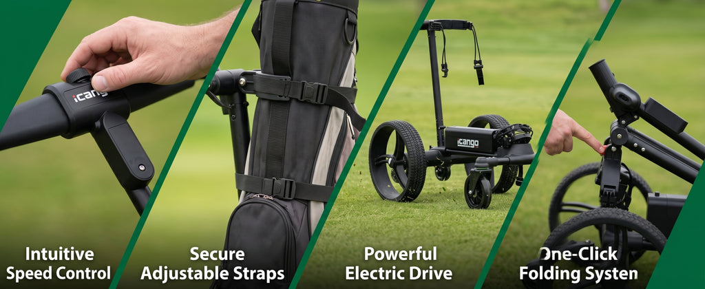 Golfvan Electric Golf Push Cart | Remote Control Caddy with Lithium Battery