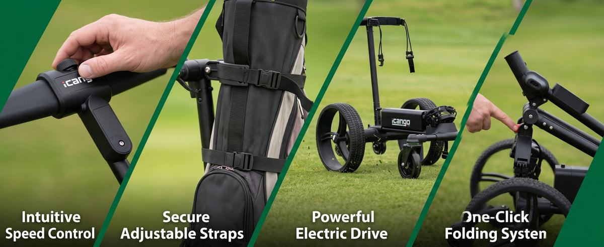 Golfvan Electric Golf Push Cart | Remote Control Caddy with Lithium Battery